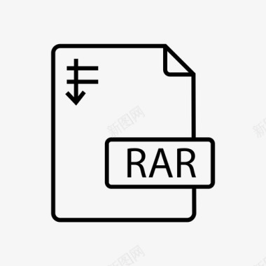 rar文件压缩文件文档图标图标