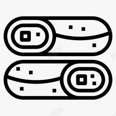 玉米煎饼快餐食品图标图标