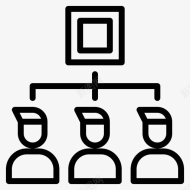 合作谈判管理分配组织图标图标