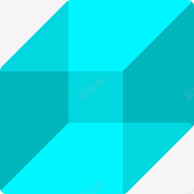 符号立方体数学符号4平面图标图标