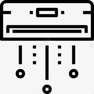 空调毛毯空调家用设备线性图标图标