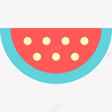 西瓜食品和餐厅元素扁平图标图标
