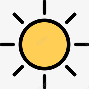 阳光天气和保险色彩图标图标