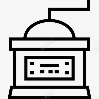 12狂欢咖啡磨咖啡店12线性图标图标