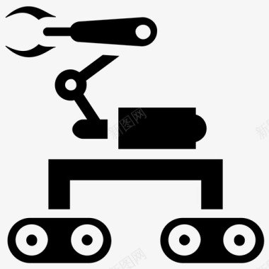 机械机器人液压臂工业机器人图标图标