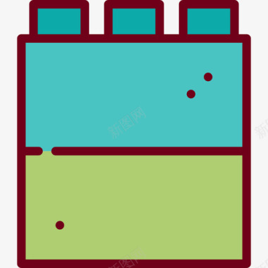 积木玩具3线性颜色图标图标