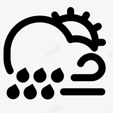 雨和风云天图标图标