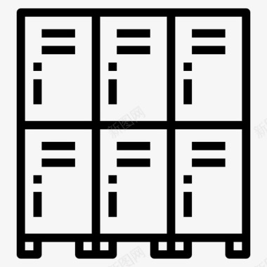 情景剧办公室储物柜壁橱运动型图标图标