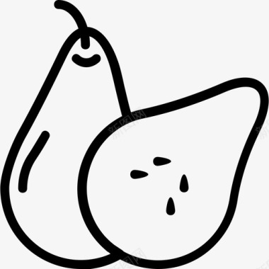 梨美食3线性图标图标