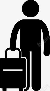 拿着包的女人人拿行李包行李图标图标