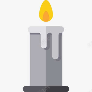 蜡烛派对元素4扁平图标图标