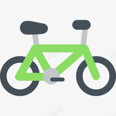 自行车运动平板色图标图标