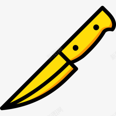 刀美食黄色图标图标