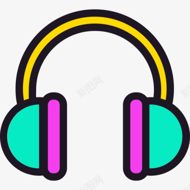 耳机技术迪斯科音乐收藏图标图标