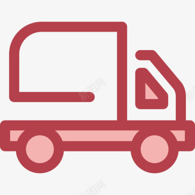 卡车运输18红色图标图标