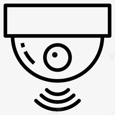 公共标识安全闭路电视闭路安全图标图标