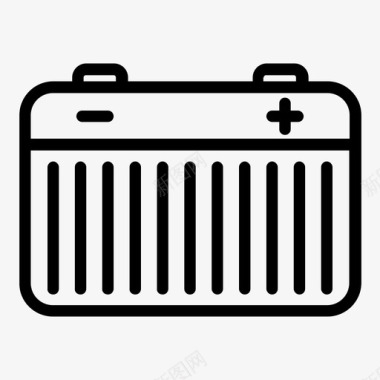 汽车蓄电池蓄电池汽车零部件图标图标