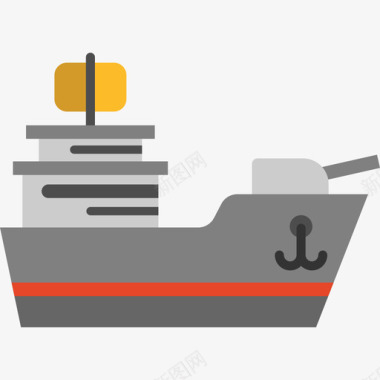 扁平风矢量武器图标巡洋舰武器2扁平图标图标