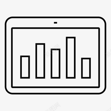 线条球图表分析设备图标图标