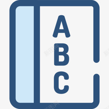 Abc学校系列5蓝色图标图标