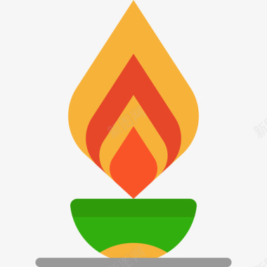 蜡烛蜡烛排灯节元素扁平图标图标
