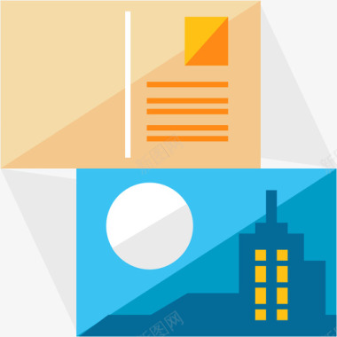 明信片旅行3平装图标图标