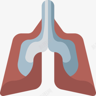 肺部3号医院平坦图标图标