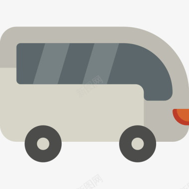 旅行必备品巴士旅行和冒险公寓图标图标