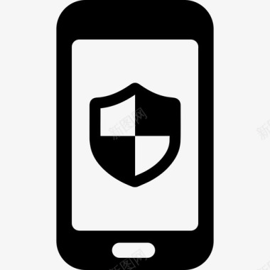 短信手机icon智能手机安全图标集实心图标