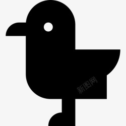 2只海鸥海鸥海洋生物集2已填充图标高清图片