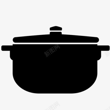 多功能平底锅平底锅厨师食物图标图标