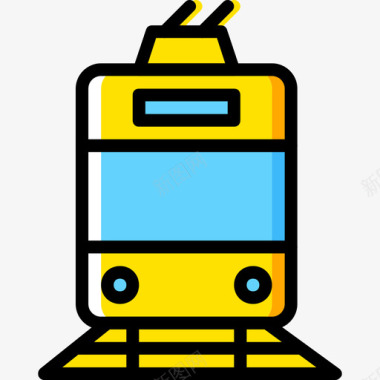 火车运输4黄色图标图标