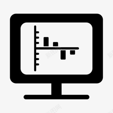 办公室样机图表条形图计算机图标图标