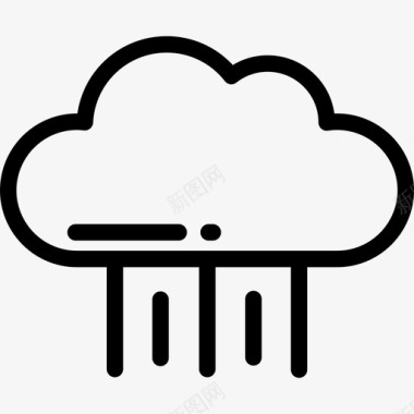 下雨21号天气线性图标图标