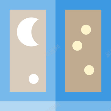 晚上晚上睡觉时间平淡图标图标