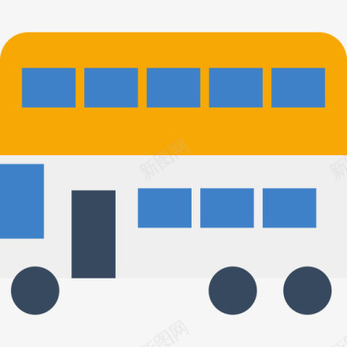 公交地铁标识公交交通暑假色彩图标图标
