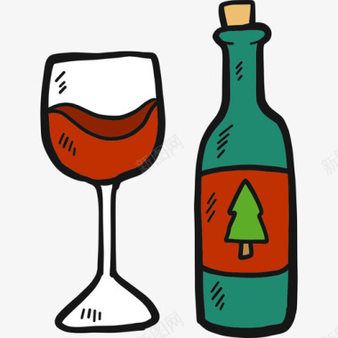 彩色酒杯圣诞32彩色图标图标