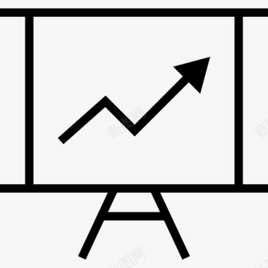 理财金融金融商业和金融图标集细线图标