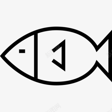 食物车技鱼过敏性食物3线性图标图标