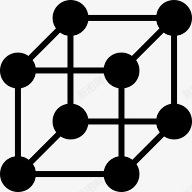 立方体构成立方体科学与设备固体图标图标