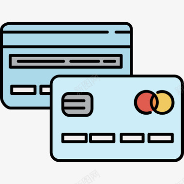 彩色学习用品信用卡电子商务8彩色128px图标图标