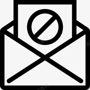 公共标识安全垃圾邮件安全图标大纲图标