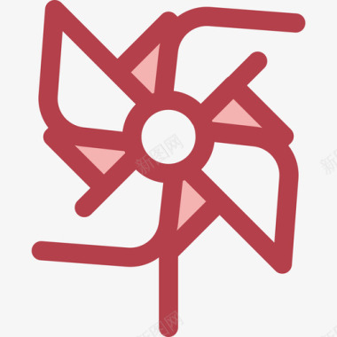 红色风车风车生态与自然7红色图标图标