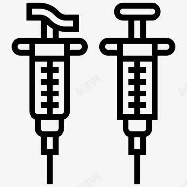 足部护理注射器护理健康图标图标