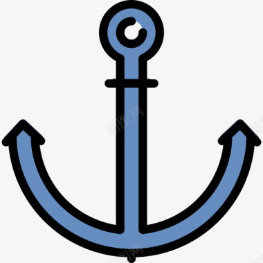 海军蓝时髦风格3线性颜色图标图标