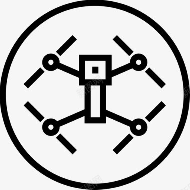 衣服制作无人机空中飞行图标图标