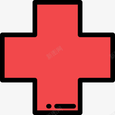 金条元素红十字医学元素颜色2线性颜色图标图标