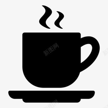 马克热杯饮料咖啡杯图标图标