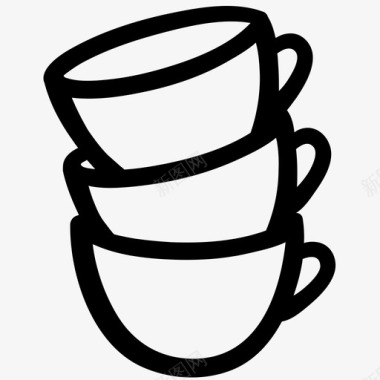 不眠之夜咖啡浓缩咖啡杯图标图标