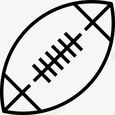 橄榄球橄榄球运动7直线型图标图标